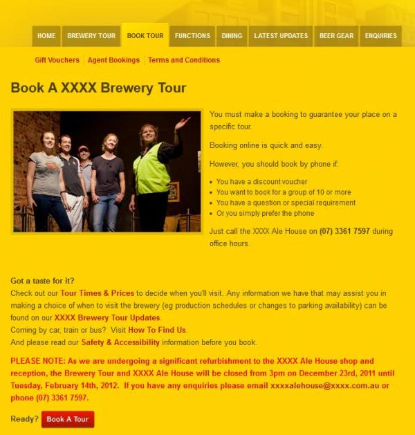 XXXX - Booking system