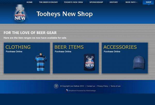 Tooheys - Online shop